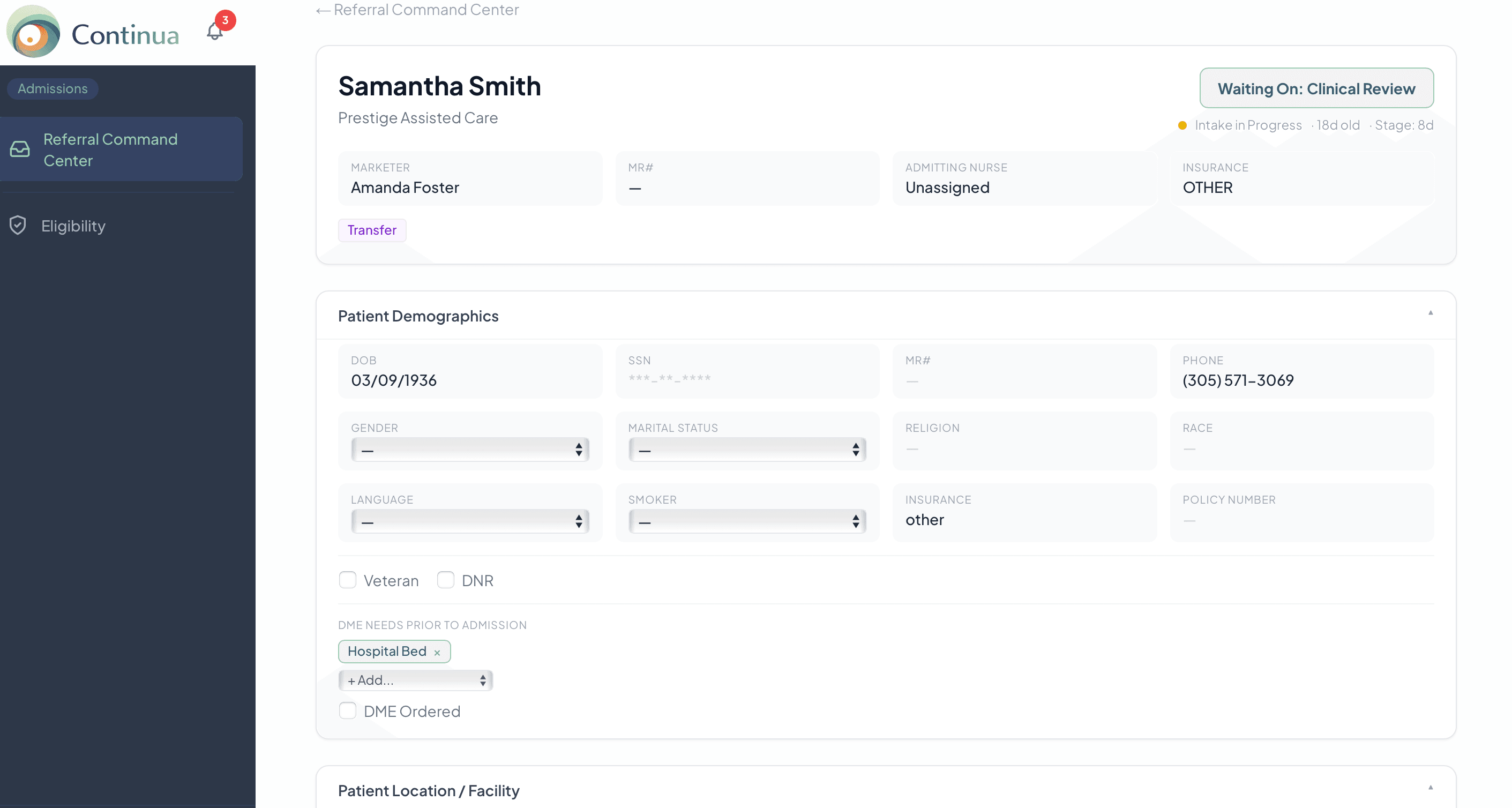 Admissions Workflow